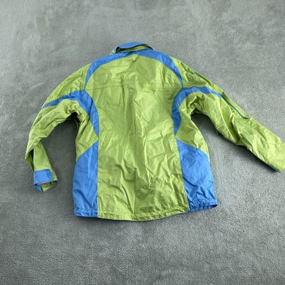 Obermeyer Juniors Weather X System Jacket Size 14 Green & Blue Waterproof 4970 - Picture 2 of 9